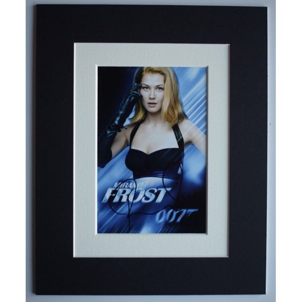Rosamund Pike Signed Autograph 10x8 photo display James Bond Film COA AFTAL Perfect Gift Memorabilia		