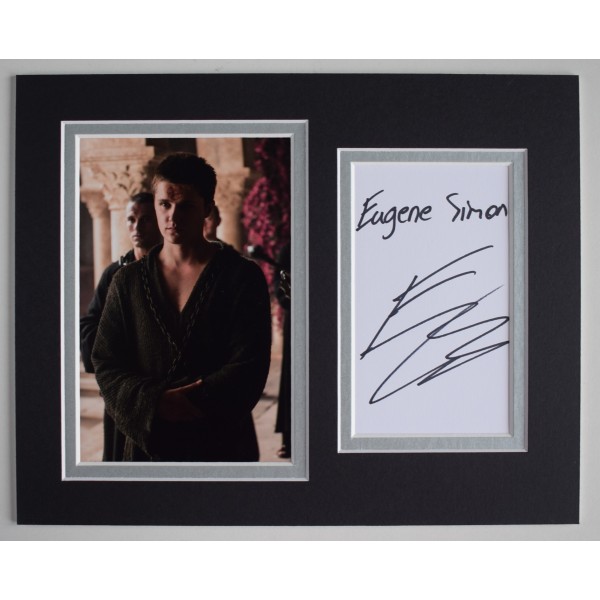 Eugene Simon Signed Autograph 10x8 photo display Game of Thrones TV AFTAL COA Perfect Gift Memorabilia	