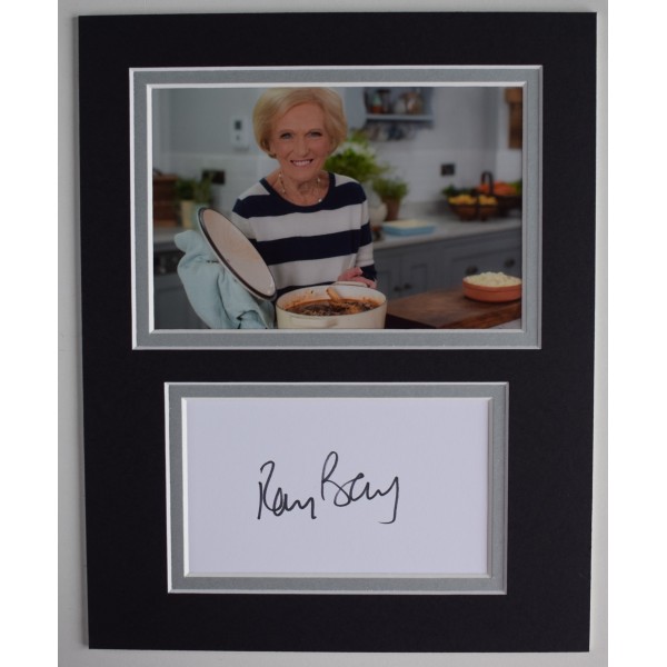 Mary Berry Signed Autograph 10x8 photo display Bake Off Chef Cook TV AFTAL COA Perfect Gift Memorabilia	