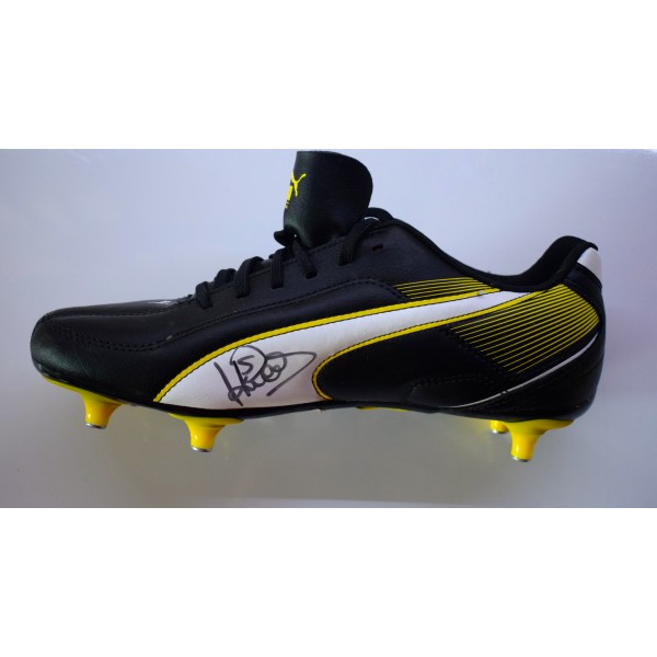 Patrick Kluivert Signed Autograph Football Boot Barcelona Holland AFTAL COA Perfect Gift Memorabilia		