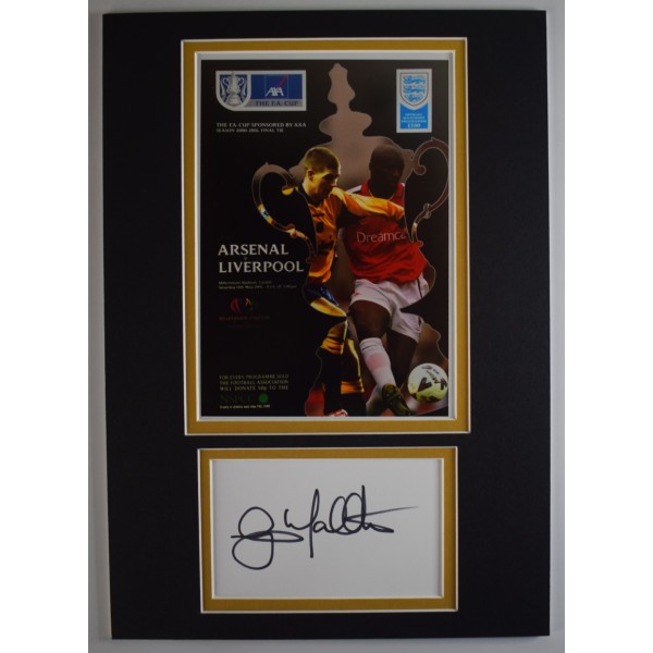 Gary McAllister Signed Autograph A4 photo display Liverpool FA Cup 2001 COA AFTAL Perfect Gift Memorabilia	