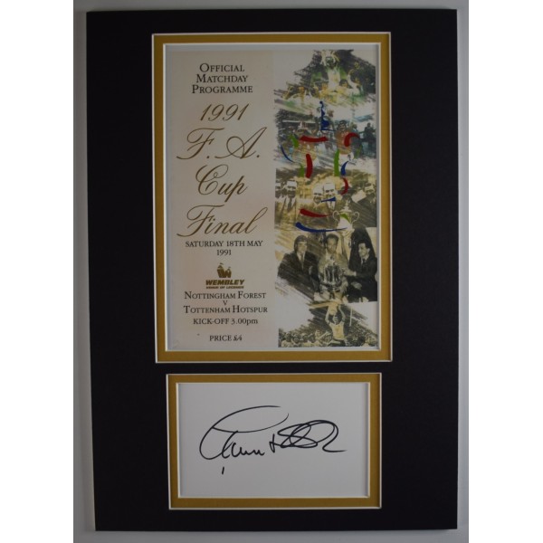 Paul Walsh Signed Autograph A4 photo display Spurs FA Cup 1991 COA AFTAL Perfect Gift Memorabilia	