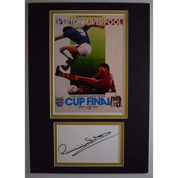 Ronnie Whelan Signed Autograph A4 photo display Liverpool FA Cup 1986 COA AFTAL Perfect Gift Memorabilia	