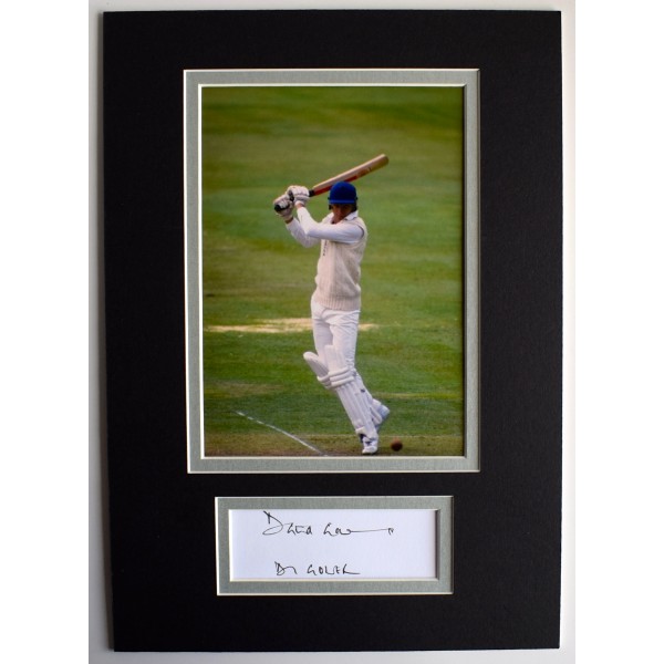 David Gower Signed Autograph A4 photo display England Cricket Ashes AFTAL COA Perfect Gift Memorabilia		