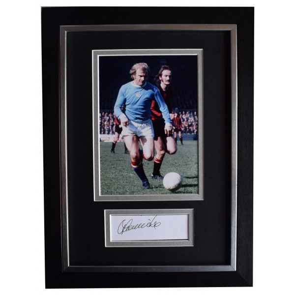 Francis Lee Signed A4 Framed Autograph Photo Display Manchester City Football AFTAL Perfect Gift Memorabilia		