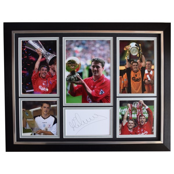 Michael Owen Signed Autograph framed 16x12 photo display Liverpool Football COA AFTAL Perfect Gift Memorabilia		