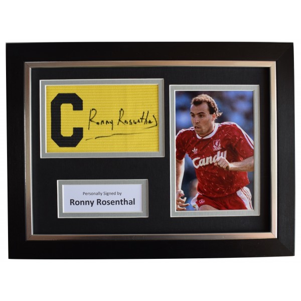Ronny Rosenthal Signed Framed Captains Armband photo A4 Display Liverpool AFTAL Perfect Gift Memorabilia		