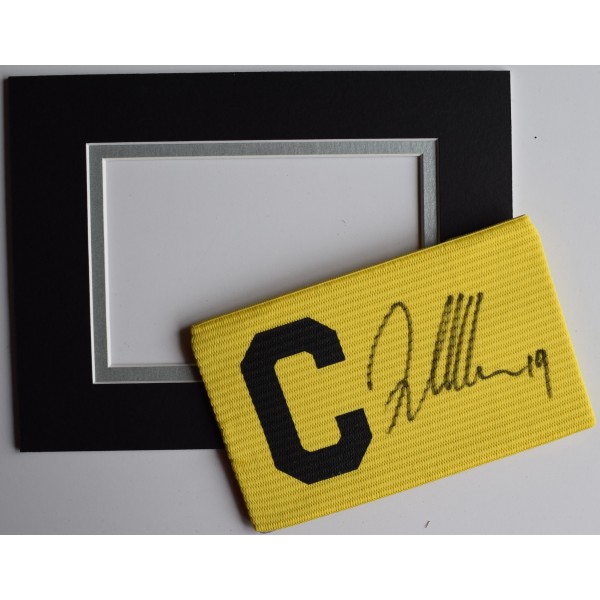 James Collins Signed Captains Armband & free mount display Cardiff City AFTAL Perfect Gift Memorabilia		
