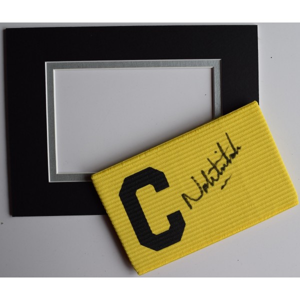 Norman Whiteside Signed Captains Armband & free mount display Manchester United AFTAL Perfect Gift Memorabilia		