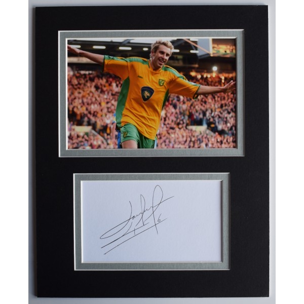 Darren Huckerby Signed Autograph 10x8 photo display Norwich City Football COA AFTAL Perfect Gift Memorabilia	