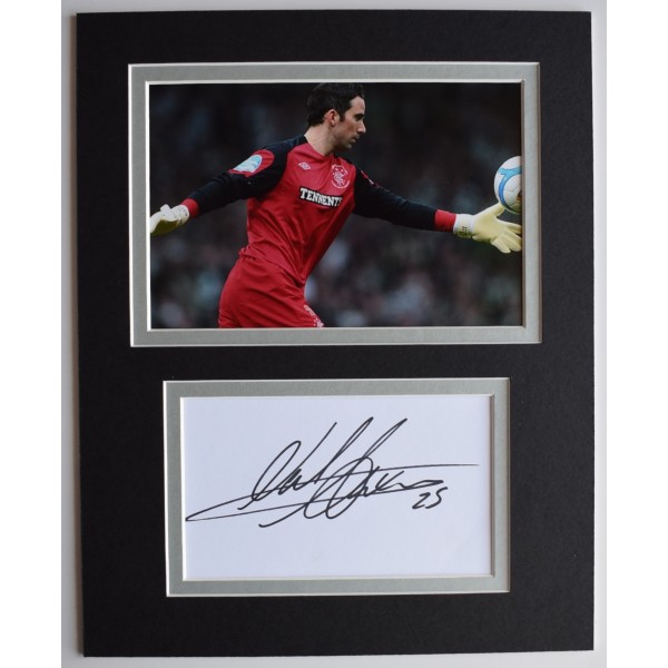 Neil Alexander Signed Autograph 10x8 photo display Rangers Football AFTAL COA Perfect Gift Memorabilia	