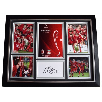 Igor Biscan Signed Autograph 16x12 framed photo display 2005 Euro Cup Liverpool AFTAL Perfect Gift Memorabilia		