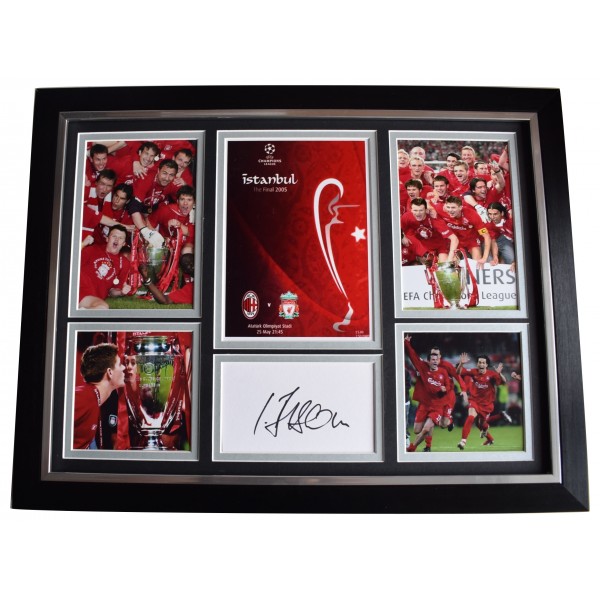 Igor Biscan Signed Autograph 16x12 framed photo display 2005 Euro Cup Liverpool AFTAL Perfect Gift Memorabilia		