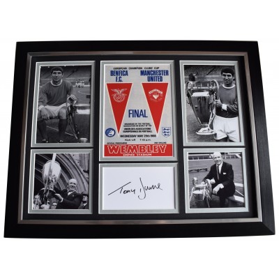 Tony Dunne Signed Autograph framed 16x12 photo display 1968 European Cup Man UtdAFTAL Perfect Gift Memorabilia		