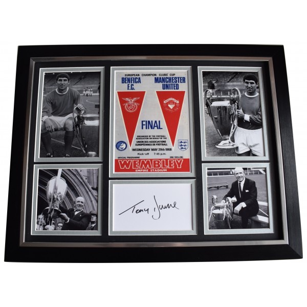 Tony Dunne Signed Autograph framed 16x12 photo display 1968 European Cup Man UtdAFTAL Perfect Gift Memorabilia		