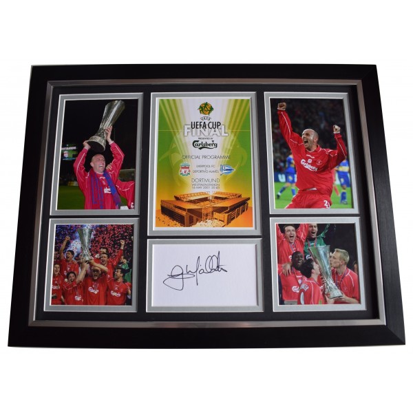 Gary McAllister Signed Autograph framed 16x12 photo display UEFA 2001 Liverpool AFTAL Perfect Gift Memorabilia