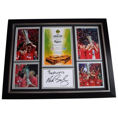 Nick Barmby Signed Autograph framed 16x12 photo display UEFA Cup 2001 Liverpool AFTAL Perfect Gift Memorabilia