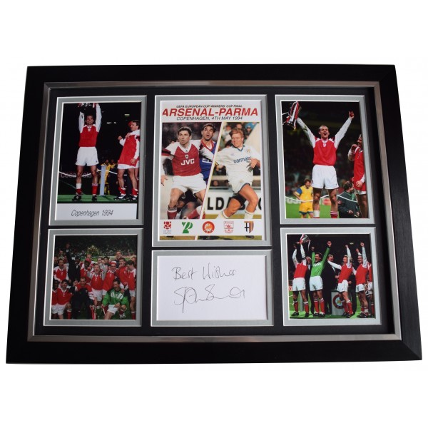 Steve Bould Signed Autograph framed 16x12 photo display ECWC1994 Arsenal COA AFTAL Perfect Gift Memorabilia