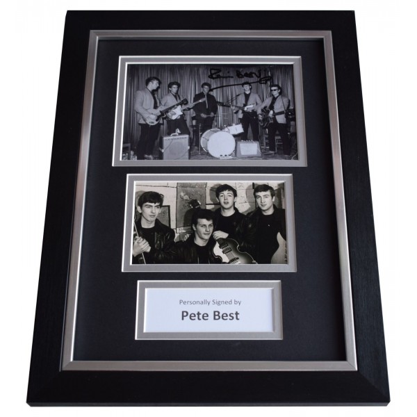 Pete Best Signed A4 FRAMED photo Autograph display Beatles Music AFTAL COA Perfect Gift Memorabilia	