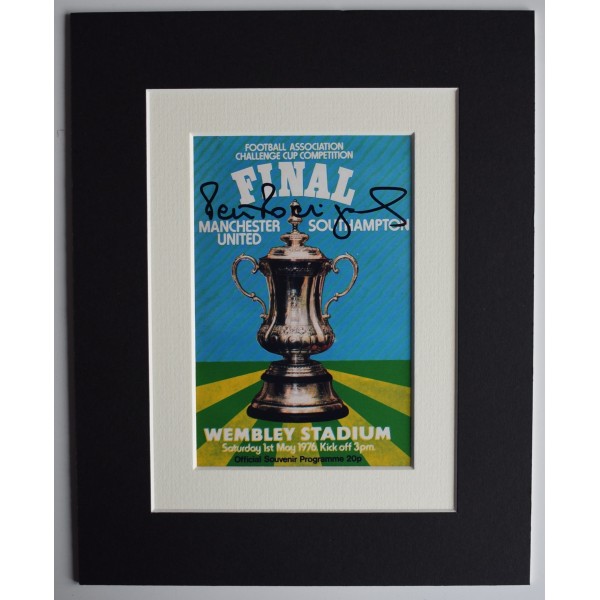 Peter Rodrigues Signed Autograph 10x8 photo display Southampton FA Cup 1976 COA AFTAL Perfect Gift Memorabilia		