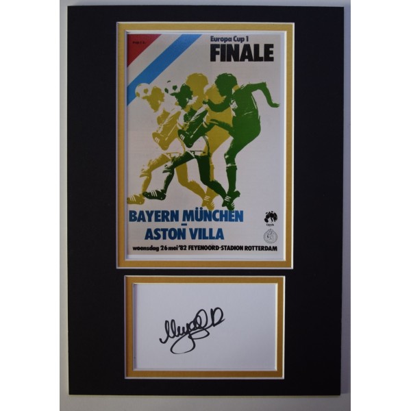 Nigel Spink Signed Autograph A4 photo display Aston Villa1982 European Cup COA AFTAL Perfect Gift Memorabilia	