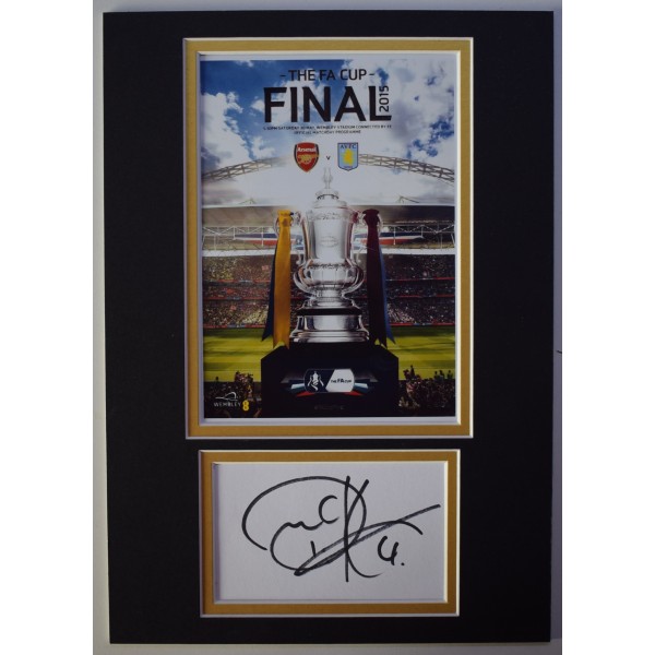 Per Mertesacker Signed Autograph A4 photo display Arsenal 2015 FA Cup Final COA AFTAL Perfect Gift Memorabilia	