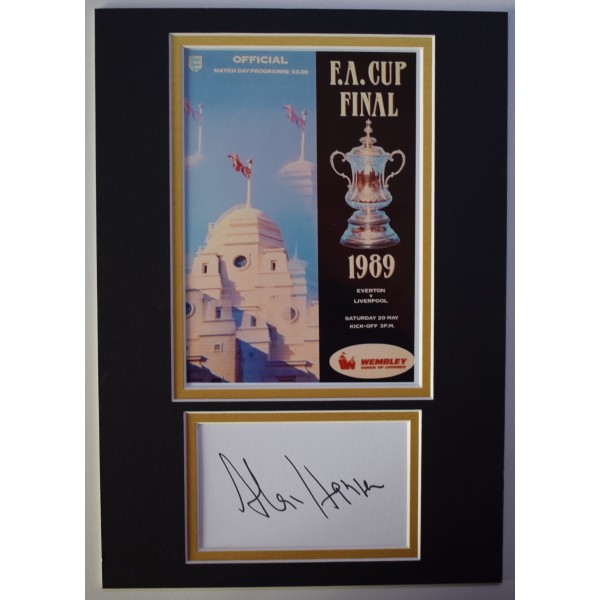 Alan Hansen Signed Autograph A4 photo display Liverpool 1989 FA Cup Final COA AFTAL Perfect Gift Memorabilia		