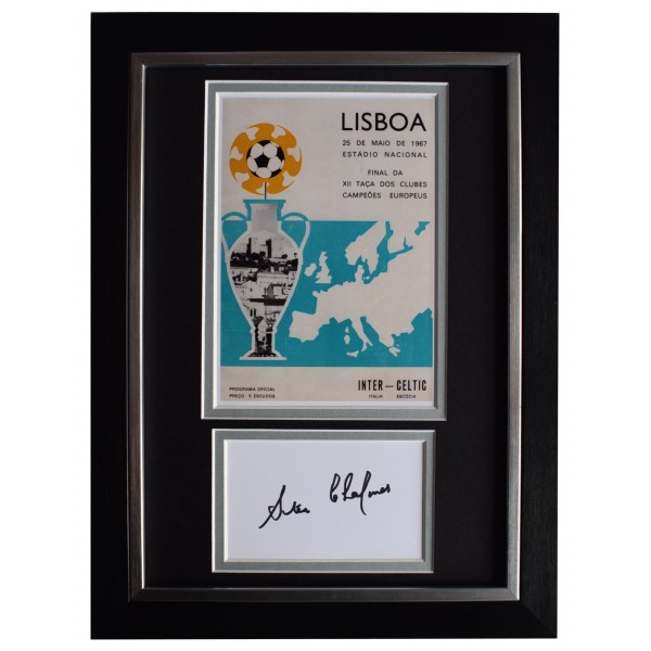 Stevie Chalmers Signed A4 Framed Autograph Photo Display Celtic Lisbon Lions COA AFTAL Perfect Gift Memorabilia	