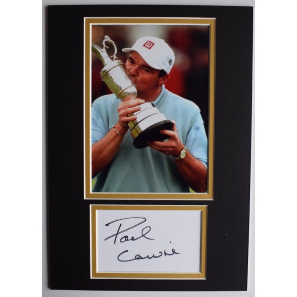 Paul Lawrie Signed Autograph A4 photo display Golf Sport Open AFTAL COA Perfect Gift Memorabilia	