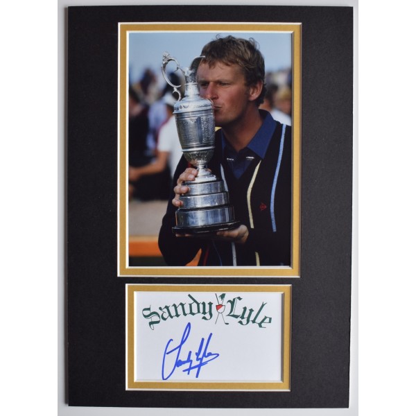 Sandy Lyle Signed Autograph A4 photo display Golf Sport Open AFTAL COA AFTAL Perfect Gift Memorabilia	