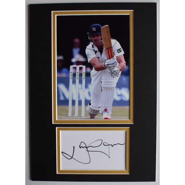 Nick Compton Signed Autograph A4 photo display Cricket England AFTAL COA Perfect Gift Memorabilia	