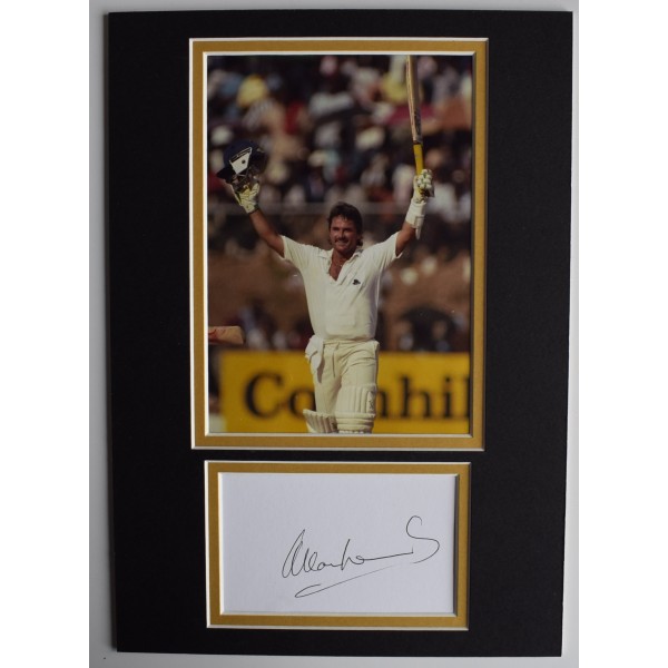 Allan Lamb Signed Autograph A4 photo display Cricket England AFTAL COA Perfect Gift Memorabilia	