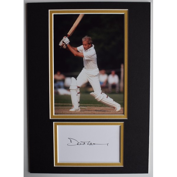 David Gower Signed Autograph A4 photo display Cricket England AFTAL COA Perfect Gift Memorabilia	