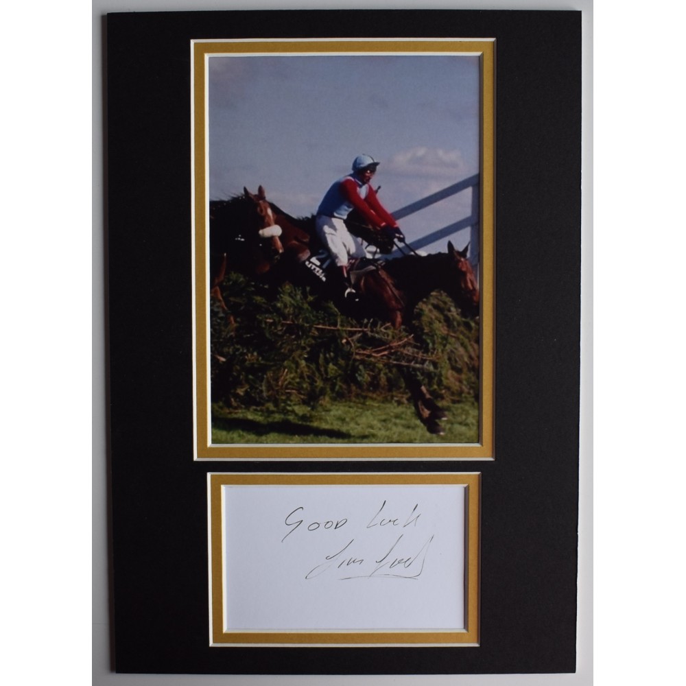 Jimmy Frost Signed Autograph A4 photo display Horse Racing Jockey AFTAL COA