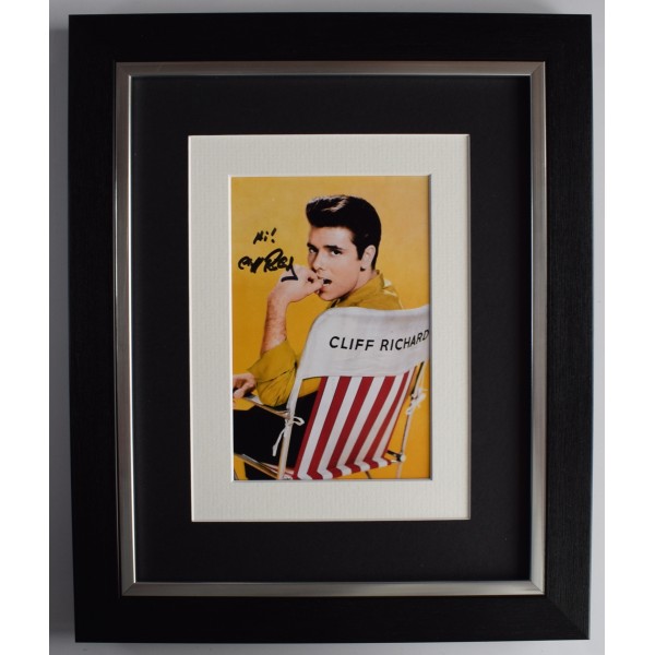 Cliff Richard Signed 10x8 Framed Photo Autograph Display Music Shadows AFTAL COA AFTAL Perfect Gift Memorabilia		