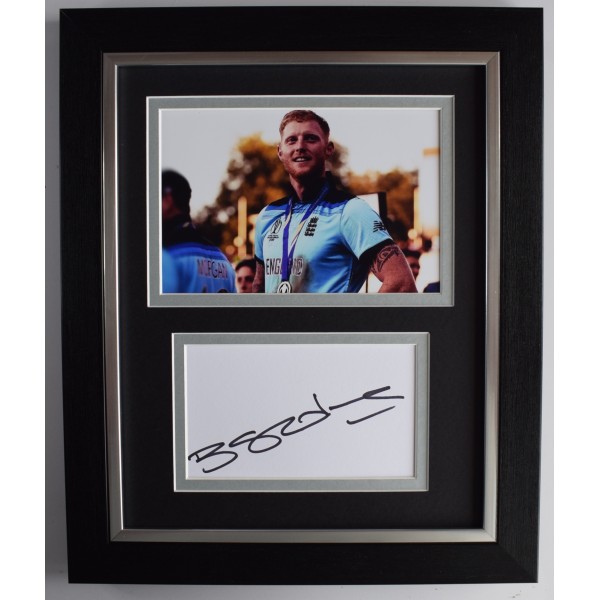 Ben Stokes Signed 10x8 Framed Photo Autograph Display England World Cup Cricket AFTAL Perfect Gift Memorabilia		