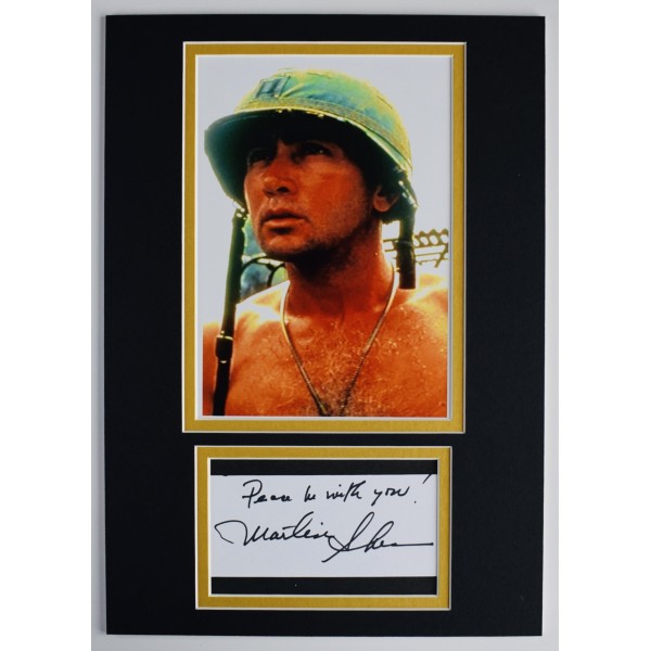 Martin Sheen Signed Autograph A4 photo display Apocalypse Now Film COA AFTAL Perfect Gift Memorabilia		