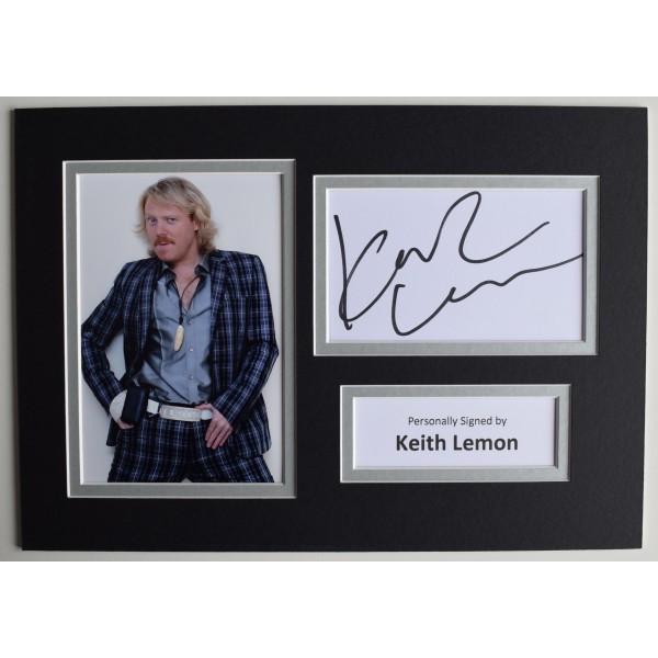 Keith Lemon Signed Autograph A4 photo display Leigh Francis TV Celebrity Juice AFTAL Perfect Gift Memorabilia		