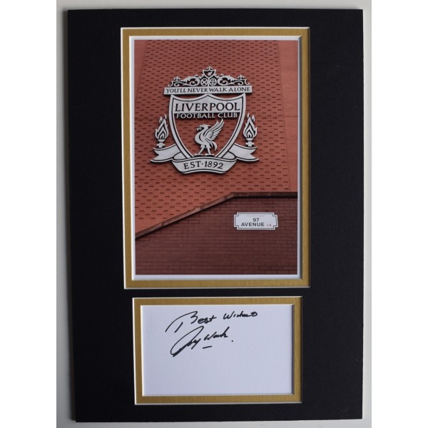 John Wark Signed Autograph A4 photo display Liverpool Football LFC COA AFTAL Perfect Gift Memorabilia		