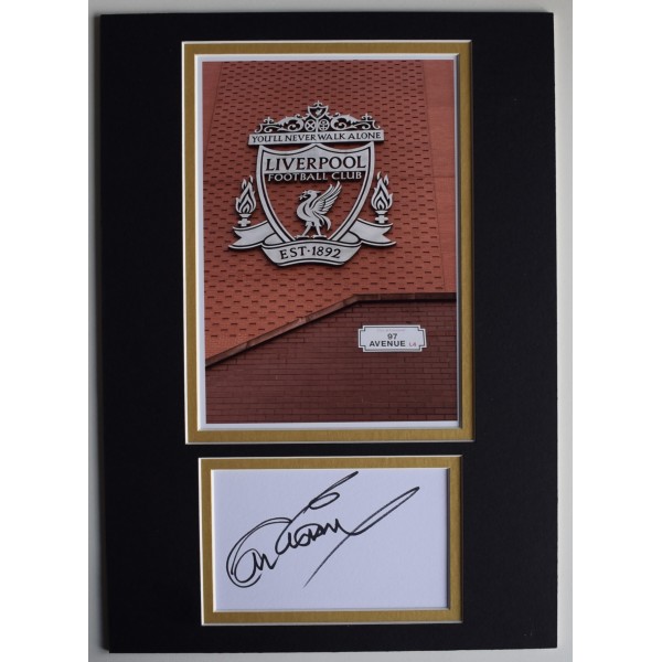 Roy Evans Signed Autograph A4 photo display Liverpool Football LFC COA AFTAL Perfect Gift Memorabilia		
