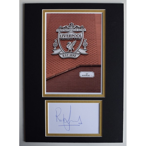 Rob Jones Signed Autograph A4 photo display Liverpool Football LFC COA AFTAL Perfect Gift Memorabilia		
