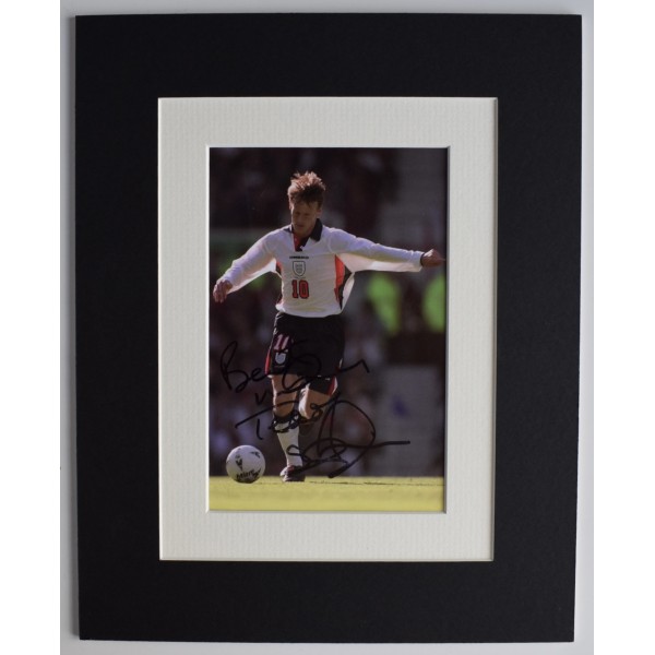 Teddy Sheringham Signed Autograph 10x8 photo display England Football COA AFTAL Perfect Gift Memorabilia	