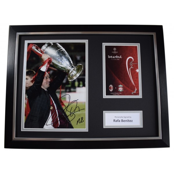 Rafa Benitez Signed Autograph framed 16x12 photo display Liverpool Football COA AFTAL Perfect Gift Memorabilia		