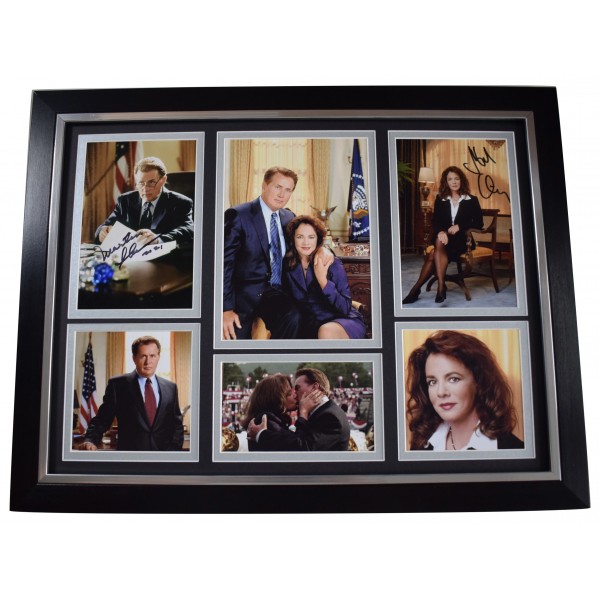 Martin Sheen & Stockard Channing Signed Autograph framed 16x12 photo West Wing AFTAL Perfect Gift Memorabilia		
