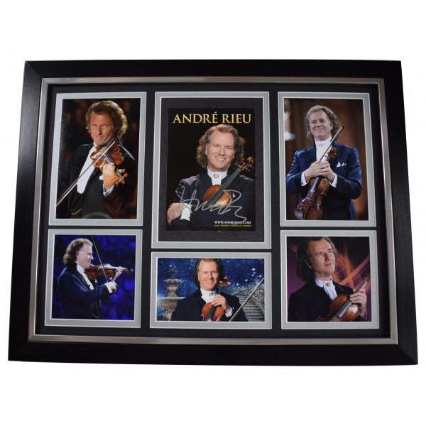 Andre Rieu Signed Autograph framed 16x12 photo display Johann Strauss Orchestra AFTAL Perfect Gift Memorabilia		