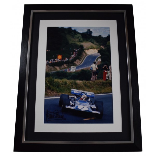 Jackie Stewart Signed Autograph framed 16x12 photo display Formula 1 Racing COA AFTAL Perfect Gift Memorabilia		