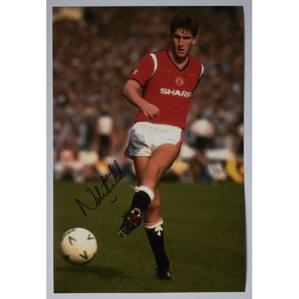 Norman Whiteside Signed Autograph Signature 12x8 Photo Man Utd Football AFTAL Perfect Gift Memorabilia	