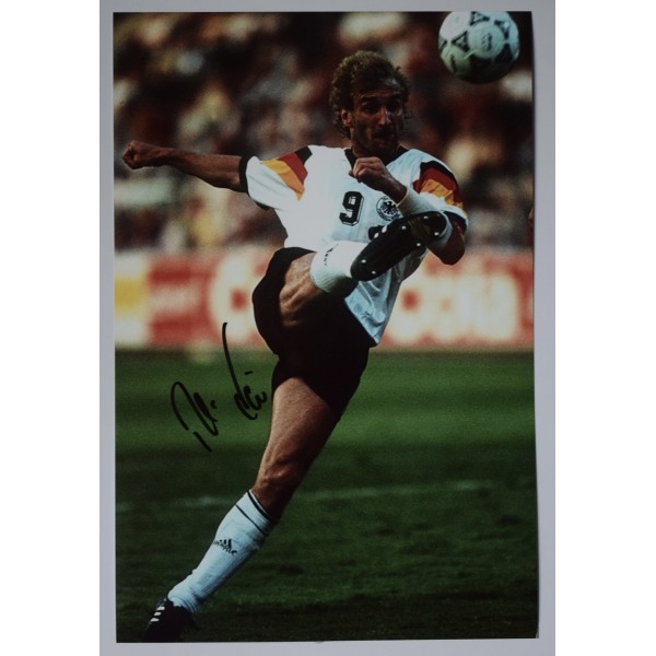 Rudi Voller Signed Autograph Signature 12x8 Photo Germany Football COA AFTAL Perfect Gift Memorabilia	 Rudi Voller Signed Autograph Signature 12x8 Photo Germany Football COA AFTAL Perfect Gift Memorabilia
