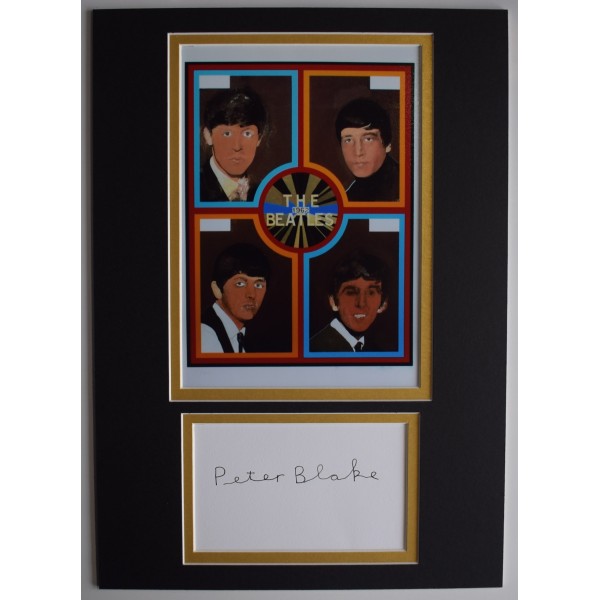 Peter Blake Signed Autograph A4 photo display Music Beatles Art Artist AFTAL COA Perfect Gift Memorabilia		