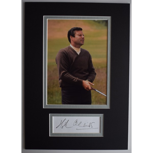 Peter Alliss Signed Autograph A4 photo display Golf Open Sport AFTAL COA Perfect Gift Memorabilia		